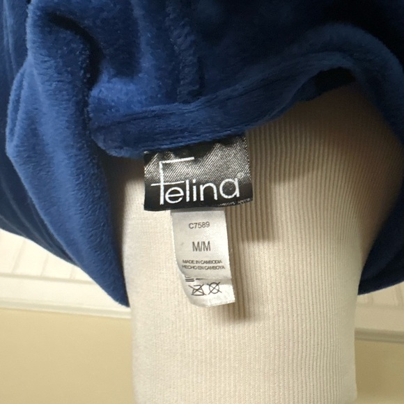 Felina Women's Navy Velour Track Suit - Picture 6 of 6